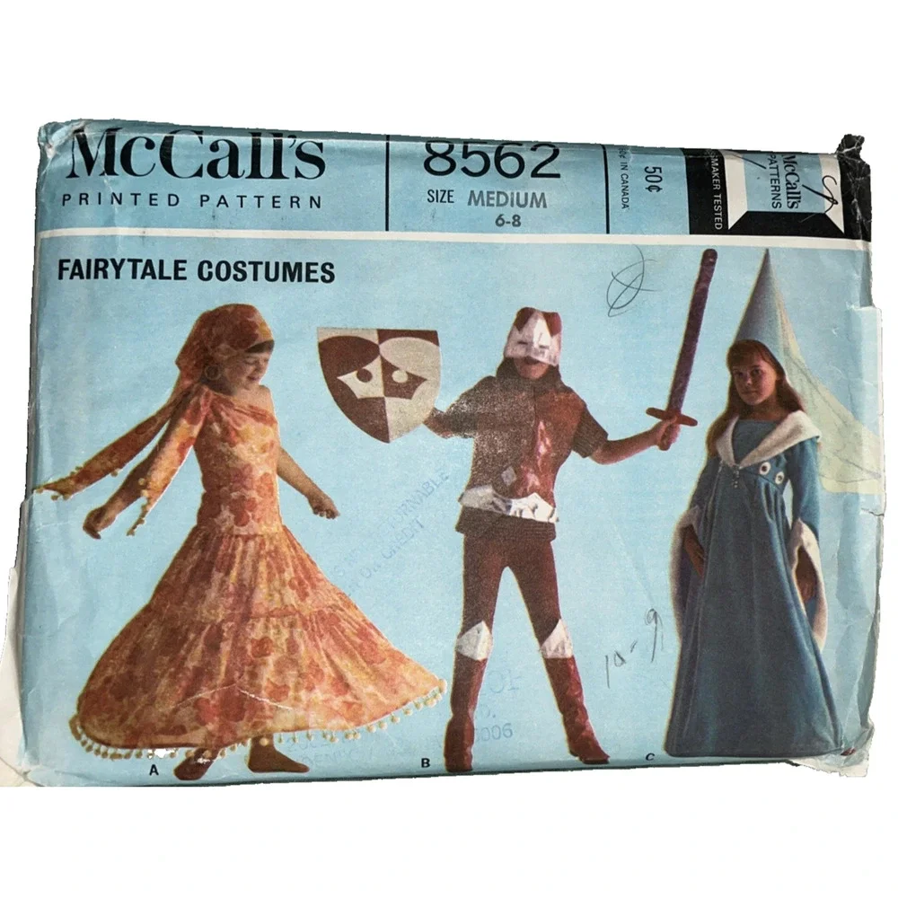 Vtg 1966 McCall's Sewing Pattern 8562 Childs Fairy Tale Costume Size Medium UC